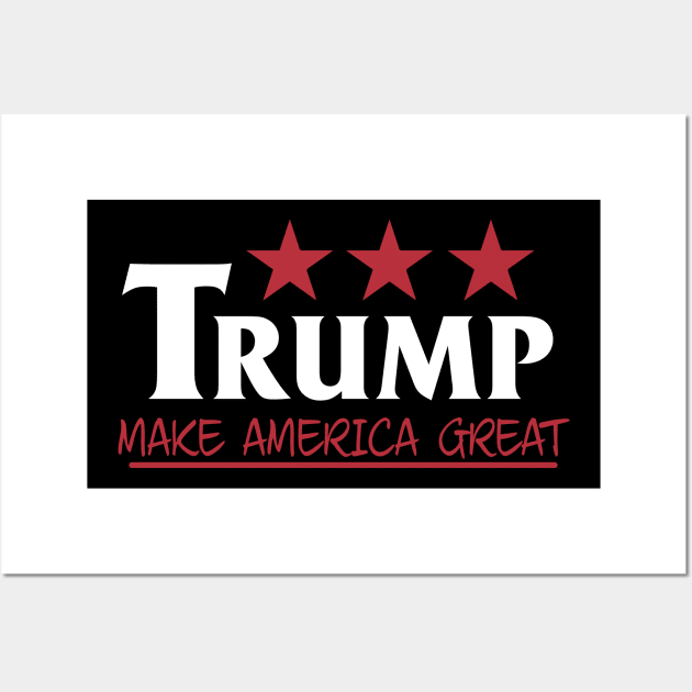 Make America great Donald Trump President USA Gift Wall Art by biNutz